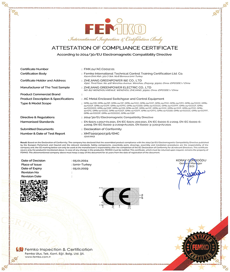 CE declaration preview