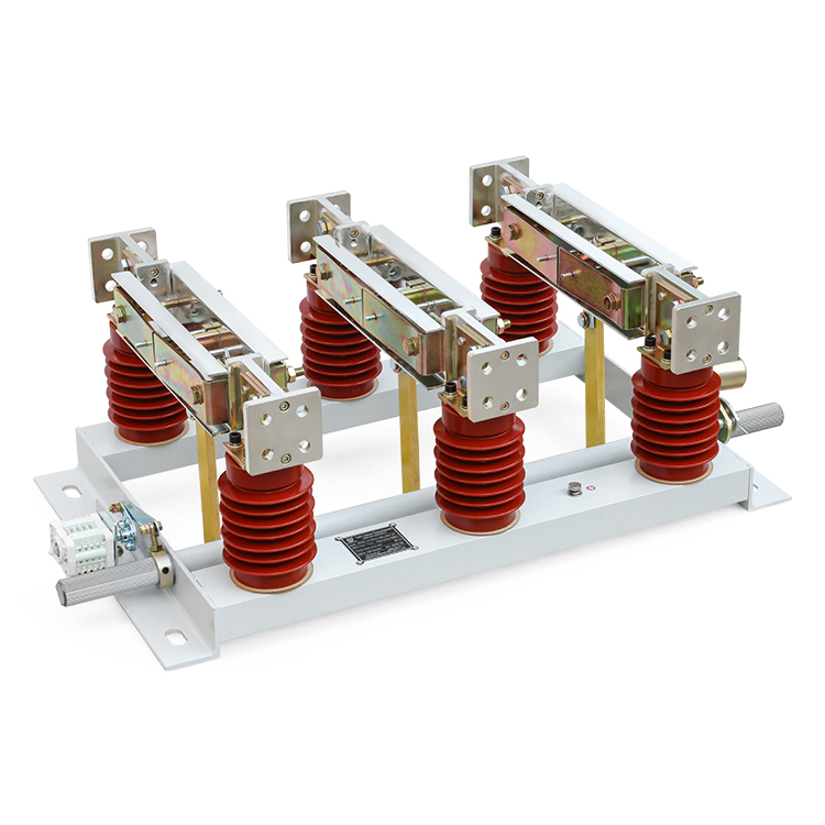 GN22-12kV three-phase indoor disconnector switch with common base and six support insulators