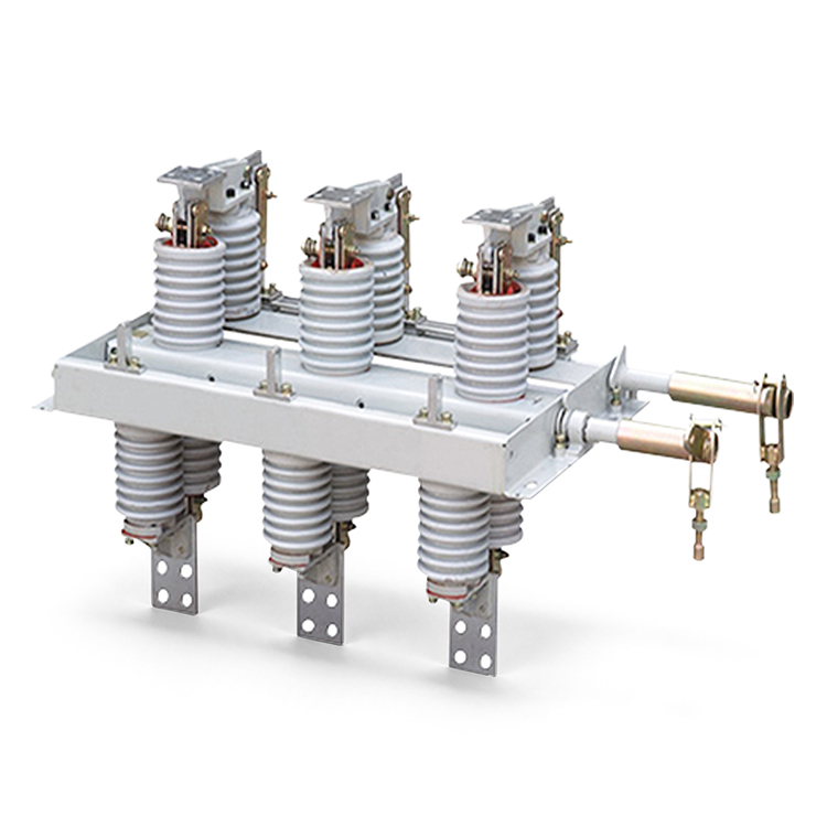 GN30 indoor rotary disconnector with insulators and contacts above and below a common frame