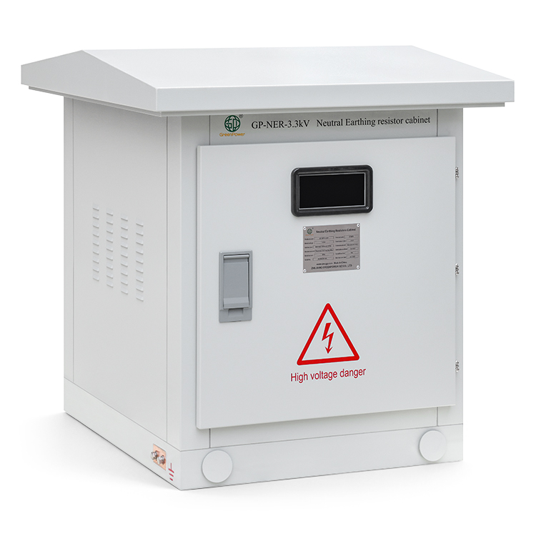 GP-NER-3.3kV outdoor neutral earthing resistor cabinet with rain canopy and front access door