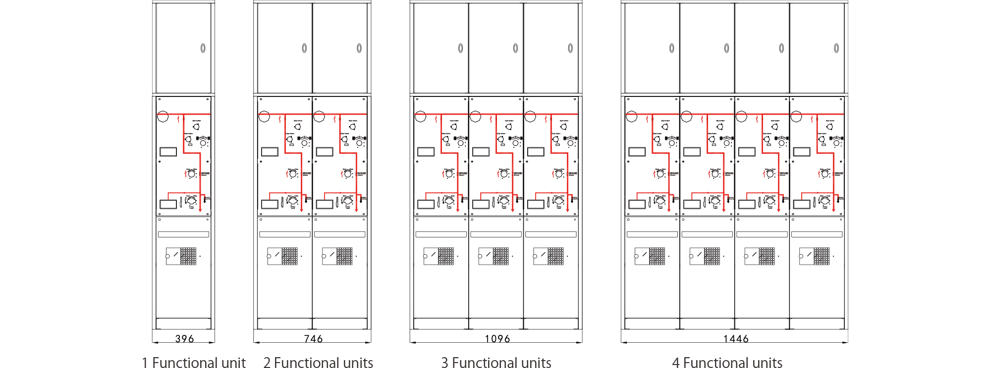 GPR1-12(24) non-expandable type outline dimensions