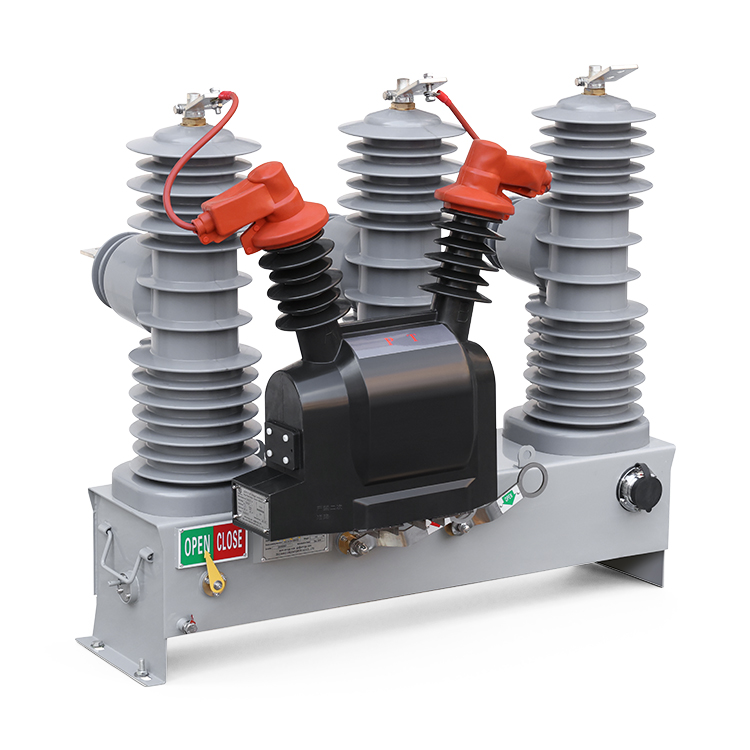 ZW32-24kV outdoor vacuum circuit breaker with three insulated poles and external voltage transformer